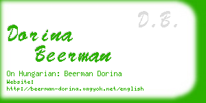 dorina beerman business card